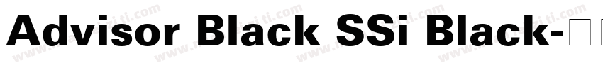 Advisor Black SSi Black字体转换